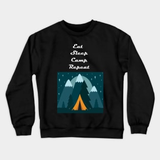 Eat Sleep Camp Repeat Crewneck Sweatshirt